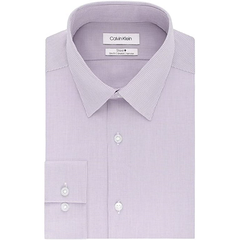 Calvin Klein Men s Slim Fit Non Iron Stretch Solid Dress Shirt