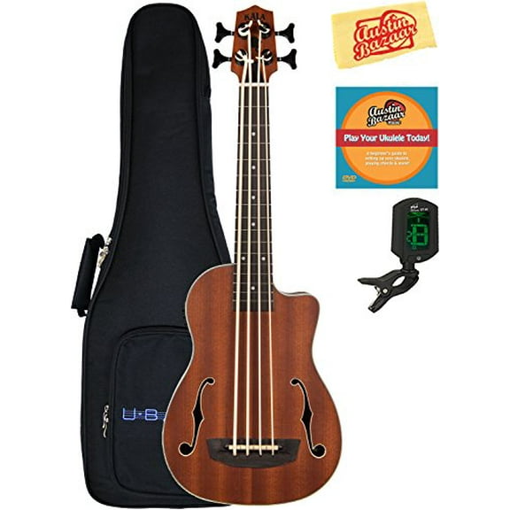 Kala U-Bass-JYMN-FS Journeyman Acoustic-Electric U-Bass Ukulele w/ Gig Bag