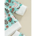 thumbnail image 6 of Newborn Baby Easter Clothes BunnyEgg Print Long Sleeve Sweatshirt with Long Pants 2Pcs Outfit, 6 of 9