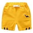 thumbnail image 3 of vastwit Kids Boys Cotton Shorts Elastic Waist Jogger Summer Bottom Trouser Yellow 18-24 Months, 3 of 3