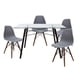 thumbnail image 1 of Set de Comedor Cristal Oslo Nogal y 4 Sillas Eames Gris base Nogal Mundo In Minimalista, 1 of 6