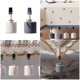 thumbnail image 2 of Stainless Steel Tablecloth Clamps With Natural Marble Stone Textured Elegant Cylinder Design For Modern Dining Tables 3.2X3cm White, 2 of 4