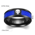 thumbnail image 4 of Matching Skull Rings Couple Ring Gold Plated Blue 1CT CZ Women Wedding Ring Set Male Ring, 4 of 7