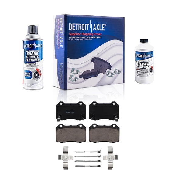 Detroit Axle - Rear Brake Pads for 2012-2016 Tesla Model S, 2010-2016 Hyundai Genesis Coupe, Ceramic Brake Pads 2011 2013 2014 2015 Replacement