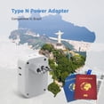 thumbnail image 3 of Adaptador de corriente TESSAN US a Brasil con 4 salidas, 3 USB tipo N, 3 of 6