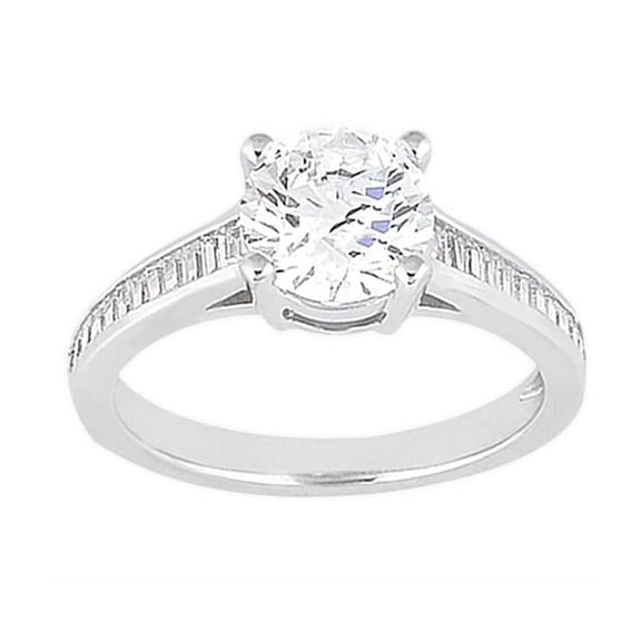 Harry Chad Enterprises 5846 Channel Setting Diamond 2.31 CT Engagement Solitaire Ring, Size 6.5