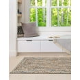 thumbnail image 7 of Unique Loom Braided Chindi Collection Area Rug - Crossed (2' 2" x 6' 1" Runner Natural/Blue), 7 of 7