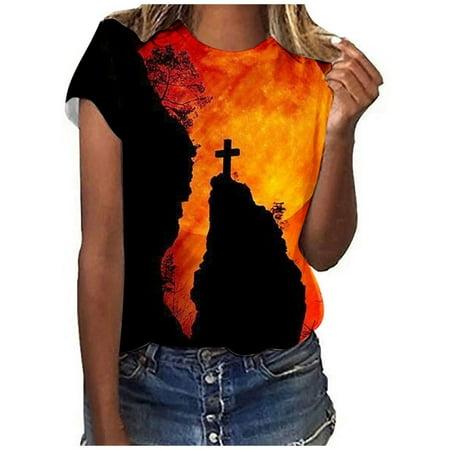 

Corset Top Plus Size Women s Fashion Short Sleeve Retro Round Neck Printed Loose Tops Blouse Black XXL
