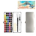 thumbnail image 1 of 50/72/90 Colors Pure Water Color Paint Set Metal Iron Watercolor Box W7Z7, 1 of 9