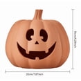 thumbnail image 2 of Orange Resin Pumpkin Decoration Large Jack O' Decoration Reusable Carved Plastic Pumpkin Decoration for Thanksgiving Halloween Fall Indoor Outdoor Decor Party Centerpiece, 2 of 7
