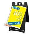 thumbnail image 5 of Open Box Plasticade Signicade Folding Plastic A Frame Sidewalk Store Sign Stand, 5 of 6