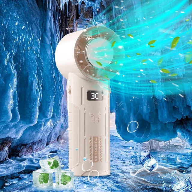 Ventilador portátil Maxiaoxia para bolsas de hielo, para exteriores, pequeño ventilador de escritorio para bolsas de hielo, semiconductor, para el hogar, viajes al aire libre.