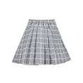 thumbnail image 2 of Girls Skirt Gray Grid Check Plaid Pleated School Tennis Casual 6 Years, 2 of 8