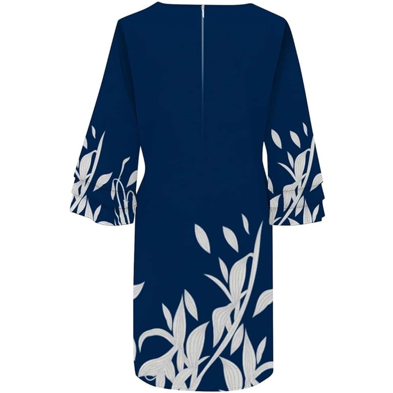 sachin and babi light blue dress Beach Dresses For Women Over 50 Women Casual Summer Dresses 2024 Spring  Crew Neck Ruffle Short Sleeve Floral Print Smocked Boho Flowy Maxi Dress