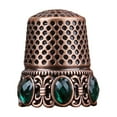 thumbnail image 3 of Sewing Thimbles, Metal Thimbles for Hand Sewing Finger Protector, Quilting Craft Copper Crystal, 3 of 9