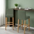 thumbnail image 2 of Pure Army Green Bar Stool Covers - Stretch Dining Chair Covers Set of 2, Modern Solid Color Minimalist Art Bar Chair Cover Removable Counter Stool Pub Chairs Slipcovers Protectors for Kitchen/Cafe, 2 of 9