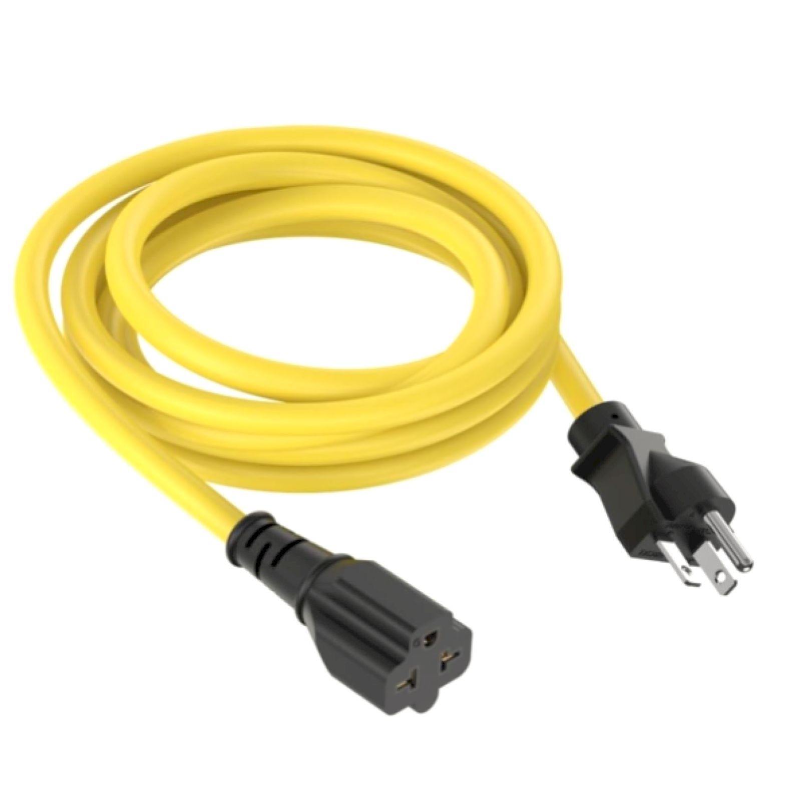 Prong Male To Male Extension Adapter NEMA 5 15P For Transfer 12AWG 250V (2FT) Compatible With Most