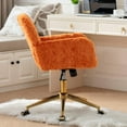 thumbnail image 3 of Jopath Home Office Chair Computer Chair,Modern Upholstered Tufted Swivel Office Chair Adjustable Desk Chair with Wheels,Orange, 3 of 7
