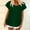Army Green, variant on Pincandy Fashion Women's Casual Solid Color Short-Sleeved Round Neck Blouse Shirts,Army Green,4XL