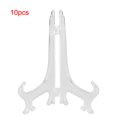thumbnail image 1 of Peahefy Plastic Plate Holders, Plate Display Stand,10pcs Folding White Plastic Plate Holders Dish Picture Frame Decorative Display Stand Rack, 1 of 6