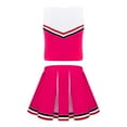 thumbnail image 2 of Alvivi Kids Girls Cheerleading Costume Outfit Crop Tops Pleated Pleated Skirt Set 6-16, 2 of 7