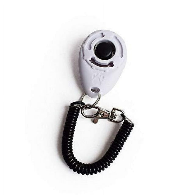 Refuerzo positivo constante para cachorros, soluciona comportamientos no deseados, clicker de entrenamiento para mascotas para perros, gatos, cachorros, pájaros, caballos, paquete de 2 (blan