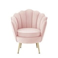 thumbnail image 2 of Nicole Miller Eian Velvet Accent Chair with Gold Legs, Blush, 2 of 8