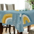 thumbnail image 4 of Yayeee Tablecloths for Rectangular Tables 54 x 54 inch Party Table Cover, Light Blue Rainbow, 4 of 6