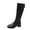 Black, variant on OAVQHLG3B Women's Shoes Pointed Toe Mid-heel High-top Knight Boots Imitation Leather Boots