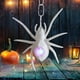 thumbnail image 5 of Fiudx Decoración Colgante de Araña de Halloween, Diseño de Calavera Brillante, Luces Led de Madera Hueca, Decoración para Pared de Fiesta, Adorno Exterior Festivo, Ideal para Mascaradas, Incluye 1 Pi, 5 of 5