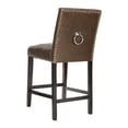 thumbnail image 6 of SAFAVIEH Nikita 26.5 in. H Modern Counter Stool with Ring, Brown, Set of 2, 6 of 11