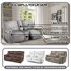 thumbnail image 2 of Funda de terciopelo para sofá de dos plazas reclinable con consola central, 2 of 7
