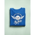 thumbnail image 3 of Fly Away - Retro Winged Emoji Graphic Men's Sweatshirt, 3 of 4