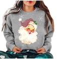 thumbnail image 2 of Amzcrzy Sweat-Shirt pour Femmes Noël Col Rond Imprimé Ample Chandail Manches Longues Sans Capuche Chandails en Molleton de Noël Manches Longues pour Femmes Chandail TG, 2 of 4