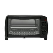 Mainstays 4-Slice White Toaster Oven with Dishwasher-Safe Rack & Pan