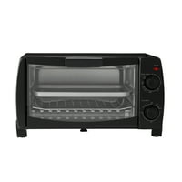Deals on Mainstays 4 Slice Black Toaster Oven w/Dishwasher-Safe Rack