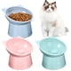 thumbnail image 1 of GOOHOCHY Cuencos de comida para gatos elevados de plástico, cuenco de alimentación inclinado para agua y comida, 3 uds., 1 of 7
