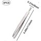 thumbnail image 2 of Pointed Tip Tweezers Multifunction Slant Tip Tweezers Stainless Steel Hair Removal Tweezers For Blackhead Removal And Eyebrows Plucking3pcssilver, 2 of 5