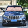 thumbnail image 4 of GZHJMY Rose Gold Car Windshield Sun Shade Foldable Sun Shield Shade for Blocks UV Rays Protector-Keeps Your Vehicle Cool for Most Sedans SUV Truck,55"x27.6", 4 of 7