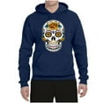thumbnail image 2 of Wild Bobby Day Of The Dead Sugar Skull Pop Culture Unisex Graphic Hoodie Sweatshirt, Navy, 3X-Large, 2 of 5