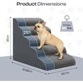 thumbnail image 6 of Extra Wide  Stairs for Large Dogs Up to 80lbs, 25" Pet Steps for High Bed with Washable Cover, 5-Step  Bed & Couch Ladder for Small Medium Dogs & Senior , Gray, 6 of 6