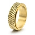 thumbnail image 6 of 14K Yellow Gold Dragon Scale Anxiety Ring Punk Vintage Rotatable Ring Spinner Rings Jewelry, 6 of 7