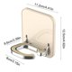 thumbnail image 4 of Secador de pelo Rack Montaje en Pared No Perforado Crema Beige Blanco | Soporte de almacenamiento plegable | Soporte antideslizante seguro | Organizador que ahorra espacio | Plástico | 12.5x11.2x9cm, 4 of 7