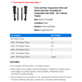 thumbnail image 2 of Front and Rear Suspension Strut and Shock Absorber Assembly Kit - Compatible with 2008 - 2011 Mazda Tribute 2009 2010, 2 of 2
