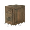 thumbnail image 4 of Emmy 24 Inch 2 Drawer File Cabinet with Biometric Lock Natural Brown Wood, 4 of 4