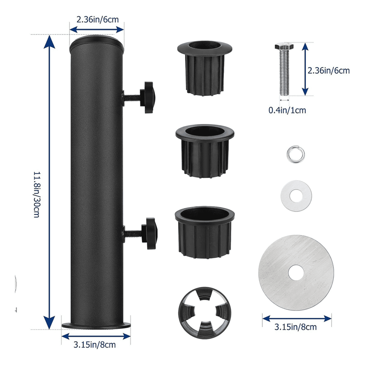 Umbrella Stand Tube Outdoor,Outside Stone Base,Table Bracket,DIY Mount pwm25