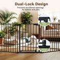 thumbnail image 4 of Pet Gates, DOMIPET Dog Playpen 5Panel 128" Extra Wide 30" Tall Fireplace Fence Playard, Black, 4 of 9