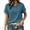 X1 Dark Blue, variant on Ticikt Relaxed Fit V-Neck Button Front Tee, Lightweight Crinkle Short Sleeve Women Blouse,Dark Blue