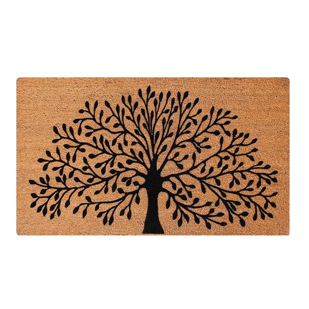 A1HC Large Floral Outdoor Door Mat Scraper for Front Door Entrance