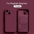 thumbnail image 1 of Original For Magsafe Magnetic Case For iPhone 14 13 12 11 Pro Max Mini X XR XS 8 Plus SE 2 Liquid Silicone Wireless Charge Cover Purple For iPhone X XS, 1 of 6